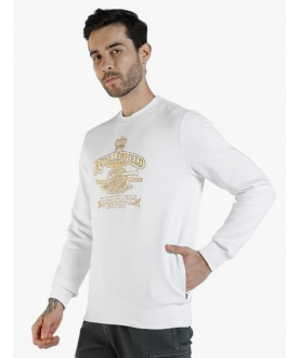 SWEATSHIRT LOGO VINTAGE BLANC