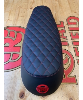 SELLE DIAMANT TWIN 650 NOIRE COUTURE ROUGE LOGO RE BRODÉ ™